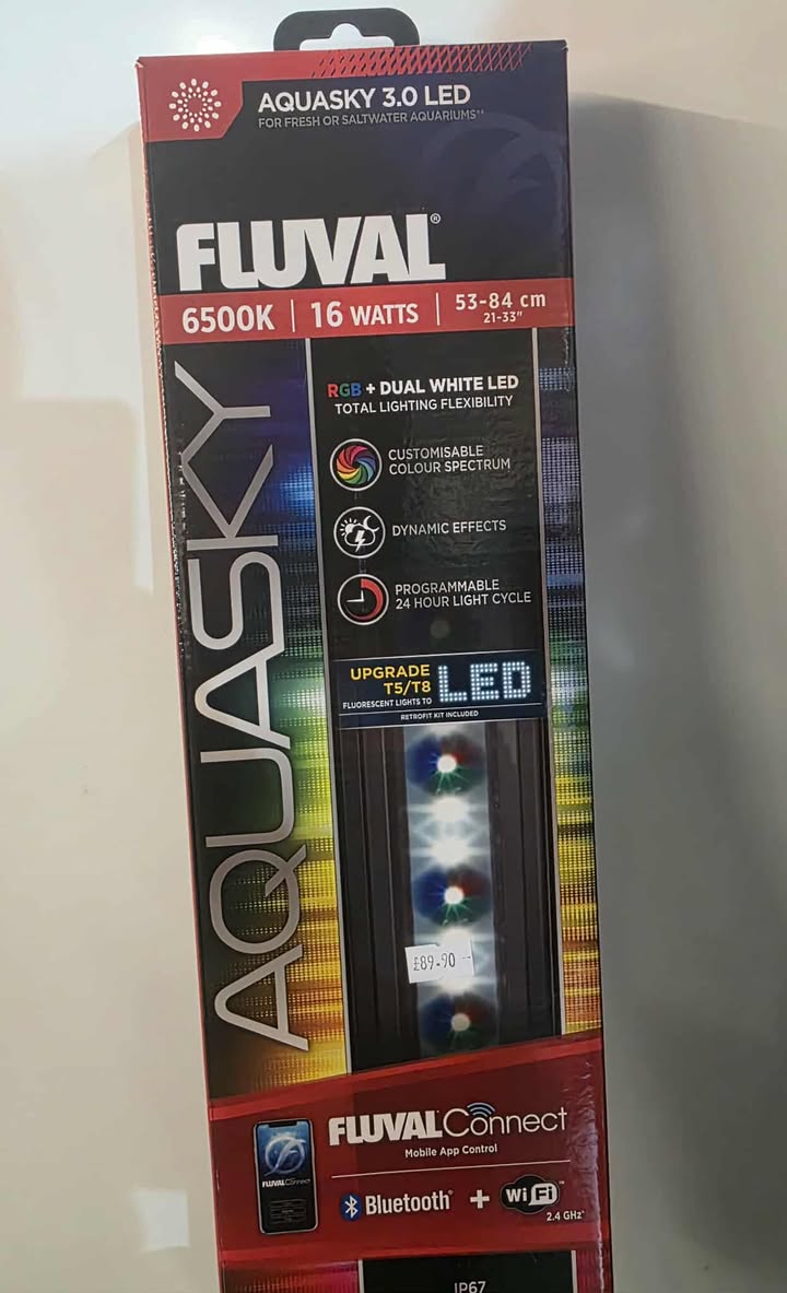 16w Fluval Aquasky Controllable LED light 21-33" 3.0